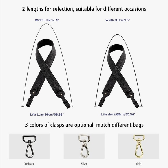 Red leather strap for bag - Picture 4 of 4